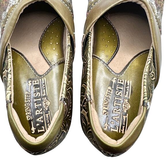 L’Artiste Spring Step | Women | Zagabank Art Knit Leather Slip-On Shoes | US 6.5 - Picture 9 of 13